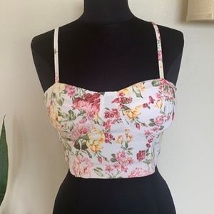 Wildcat floral bustier top